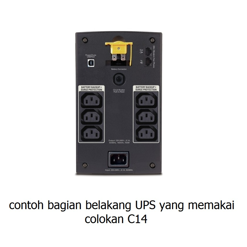 Kabel Colokan Soket IEC320 C14 to CEE 7/7 Stop Kontak Arde UPS APC PDU