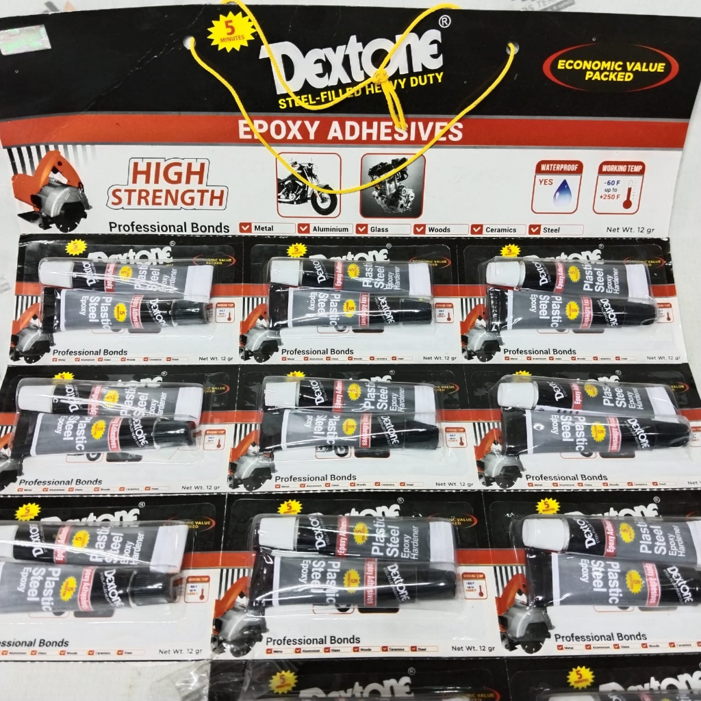 

Dextone Lem Besi Epoxy Plastik Steel 5 Menit 12 gram