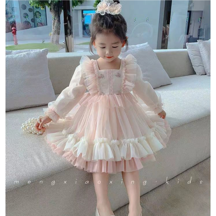 babyfit 3-8thn gaun pesta LOLITA PREMIUM anak perempuan lengan panjang pretty import ds-0824r