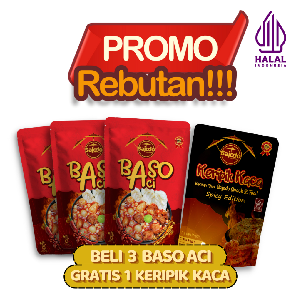 SAJODO - 3 BASO ACI 195 Gram  FREE 1 KERIPIK KACA 100 Gram