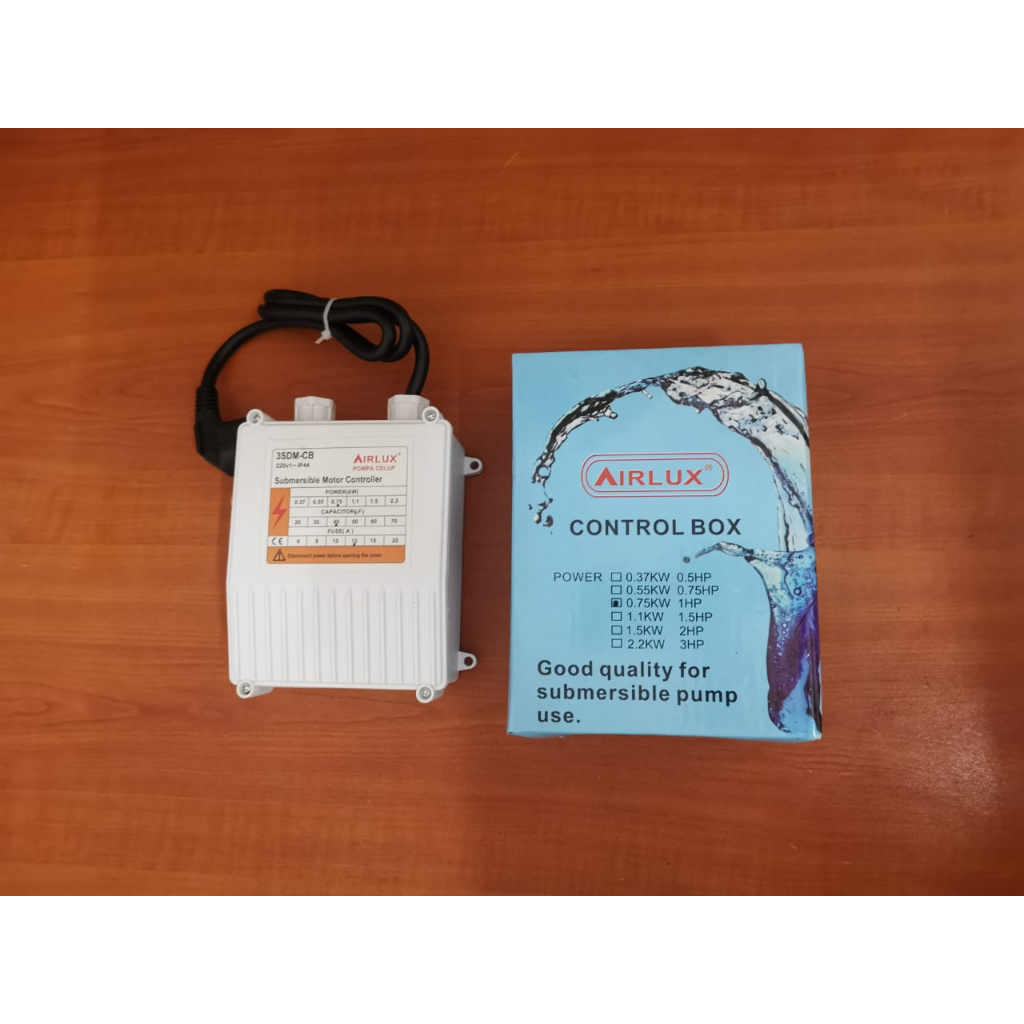 KONTROL BOX /CONTROL BOX PANEL POMPA SATELIT/SUBMERSIBLE PUMP 1HP AIRLUX