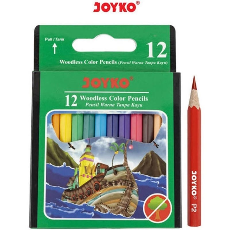 

Pensil warna 12 pendek Joyco CP-107
