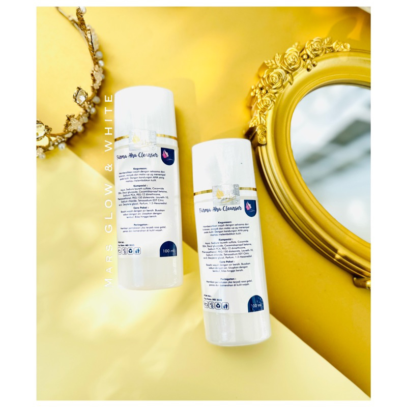 • AHA CLEANSER MARS GLOW & WHITE BPOM