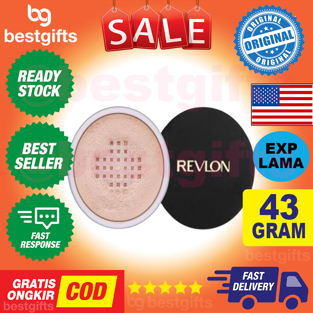 REVLON TOUCH AND GLOW FACE POWDER BEDAK TABUR LEMBUT DAN HASIL NATURAL 43 GRAM - 38 CREAMY IVORY