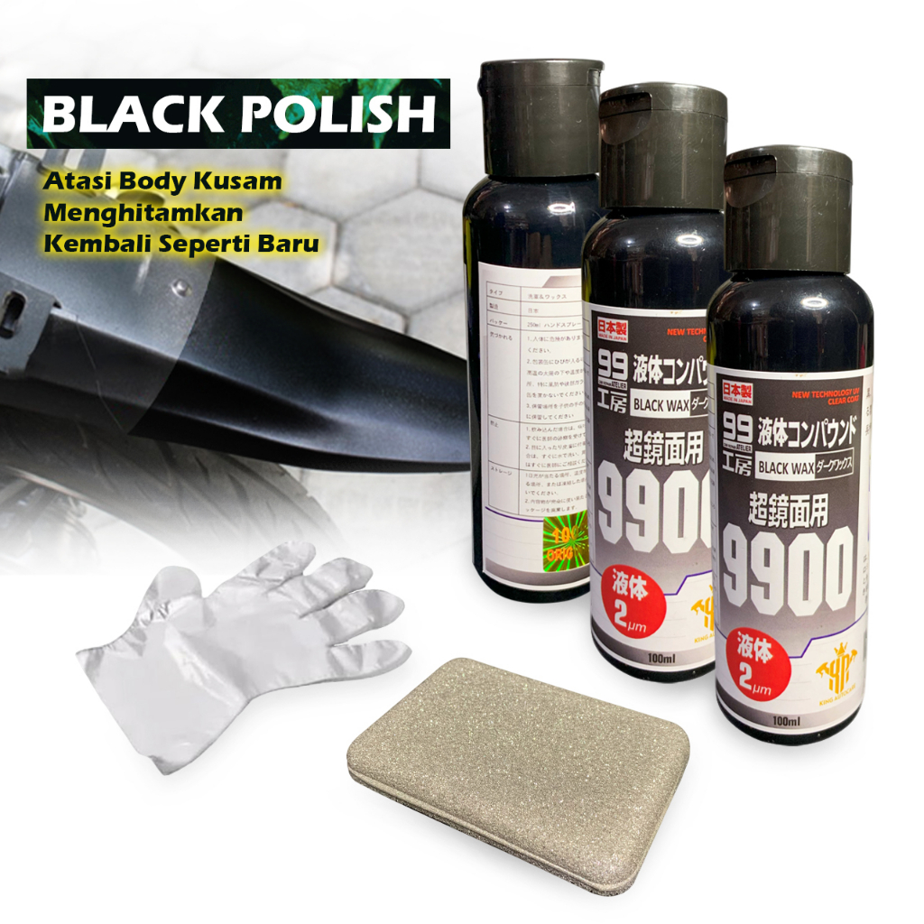 Penghitam Body Bodi Motor Mobil Permanen Back To Black -  Penghitam Body Kusam Kembali Hitam - Black Polish Penghitam Body - Poles Magic Menghitamkan Body