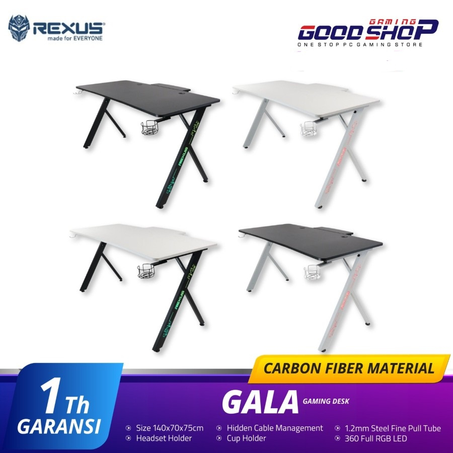 Rexus Gaming Desk / Meja Gaming Gala RGB