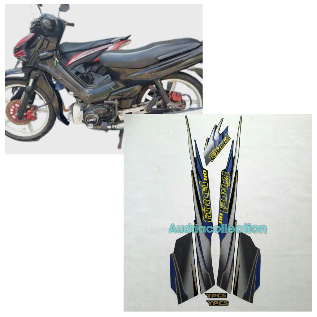 Stiker Striping Motor Yamaha Force 1 1995 Abu