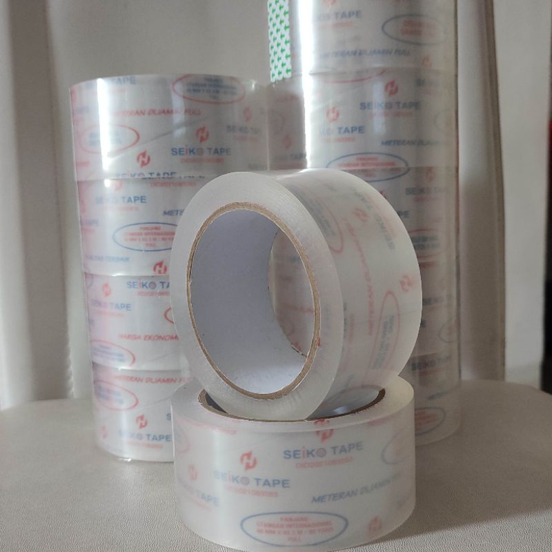 

Lakban Bening Seiko Tape Ukuran 48 x 90 Yard (82.3 Meter) Ukuran Real