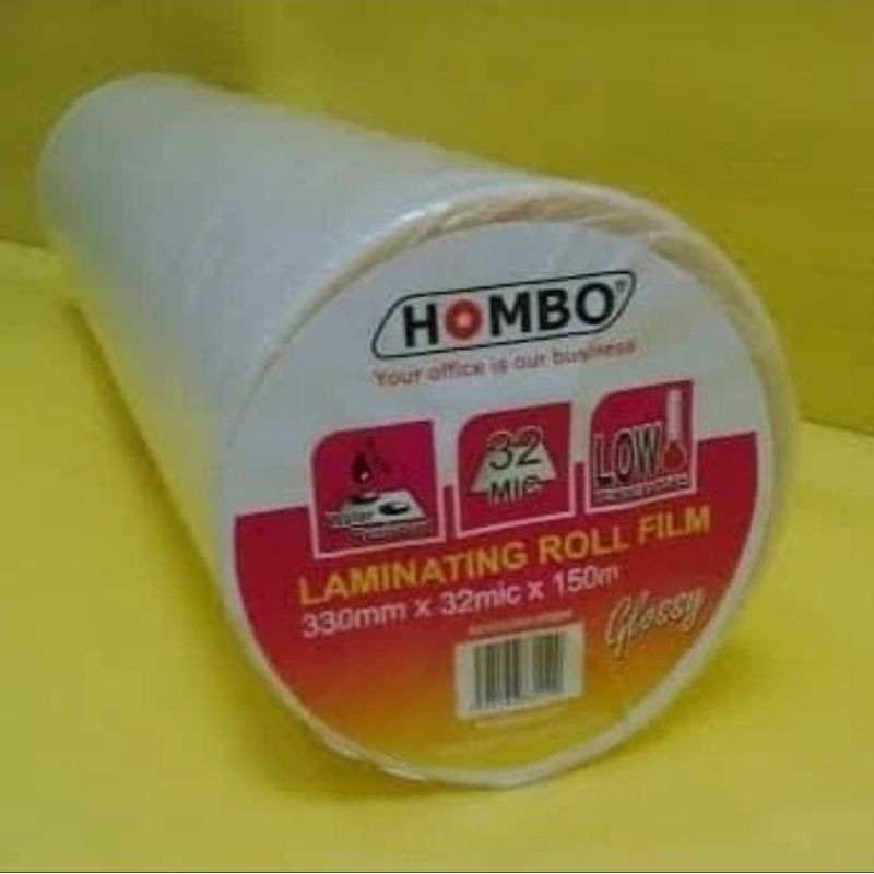 

HOMBO PLASTIK LAMINATING PANAS DOFF / GLOSSY 330mmx150m LAMINASI HOT