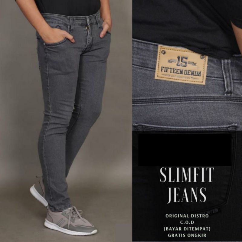 CELANA PRIA JEANS SLIMFIT PANJANG ORIGINAL