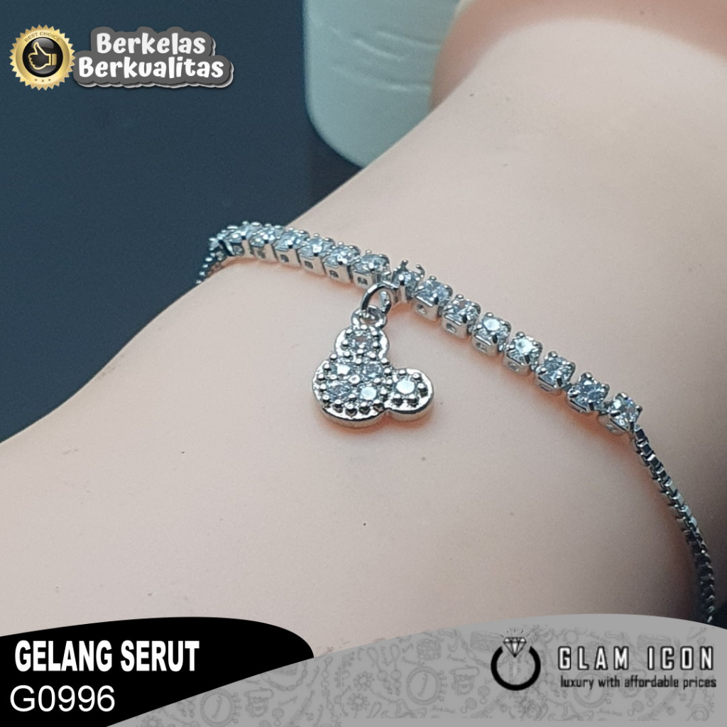 Gelang serut mata baris bandul Mikii G0996 GSS