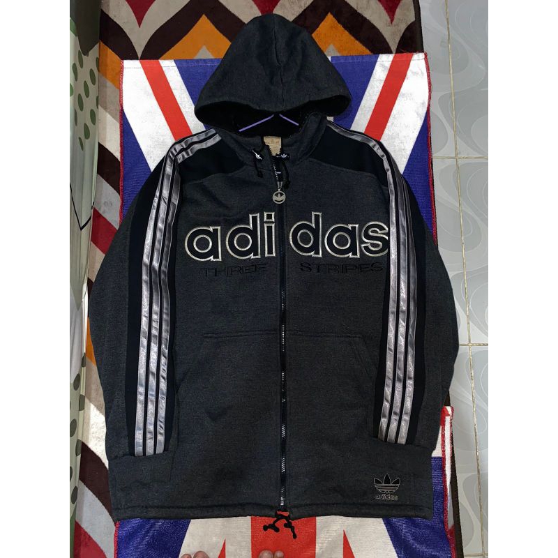 ziip Hoodie Adidas vintage 90s second