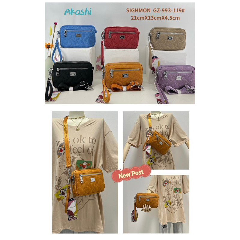 GZ993-119 TAS WANITA IMPORT SIGHMON 3 RUANG