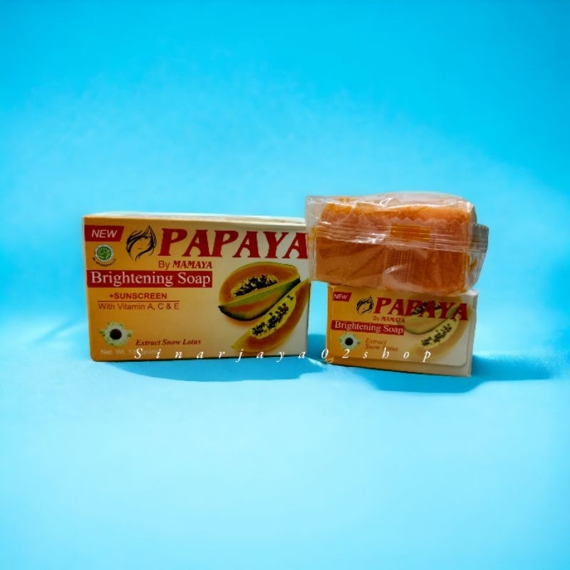 SABUN PAPAYA BY MAMAYA BRIGHTENING SOAP BPOM 135GR