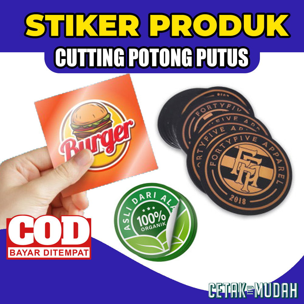 

Cetak Label Stiker Custom Die Cut Putus Produk Olshop Makanan Minuman Anti Luntur Bontac Chromo