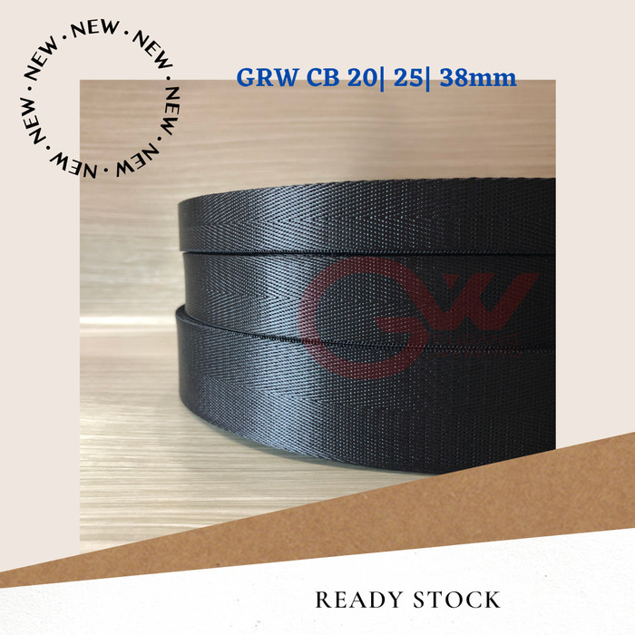 Tali Webbing Nylon 2cm | cucuk belut nylon | GRW CB 20mm Hitam