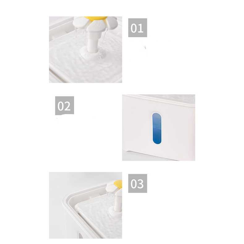 Water Dispenser Tempat Minum Anjing Kucing 2.5 Liter Dispenser Penyaring Air Bersih Sistem Mengalir Berkualitas