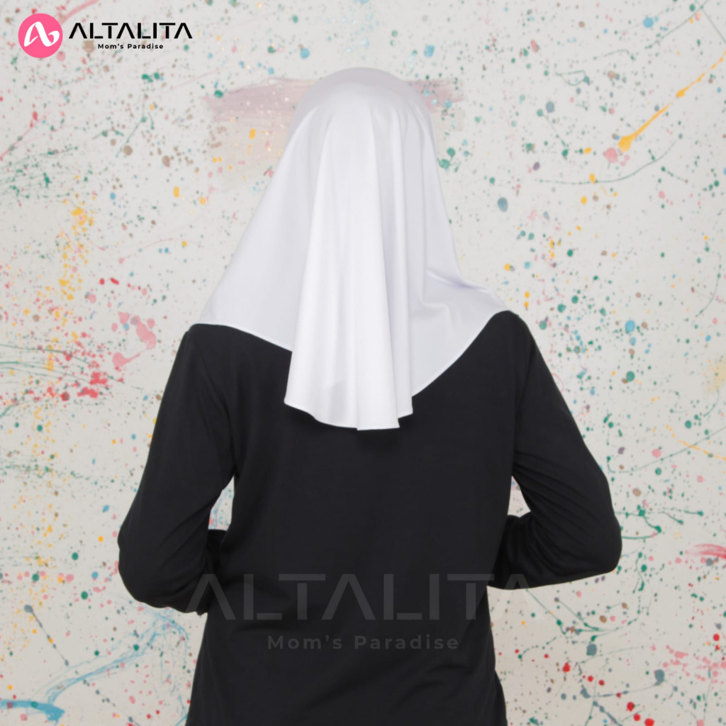 Altalita - Jilbab Bergo Qiara Penguin Size S Hijab Sport Instan Menutup Dada Terbaru Kerudung Jersey Instan Premium Cocok Untuk Sekolah Olahraga Volly Futsal Senam dan Sehari-Hari