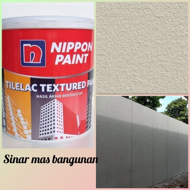 Tilelac textured paint,Nippon paint tilelac textured paint 5kg,plamir tekstur Nippon paint,cat tekst