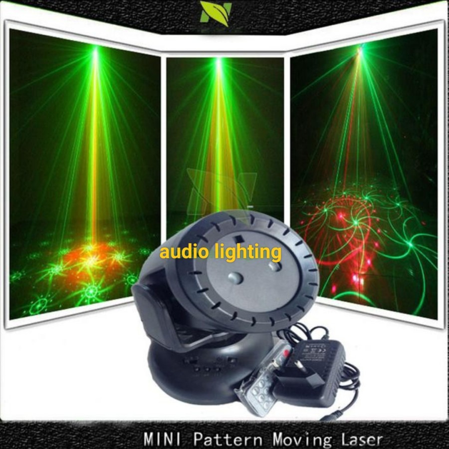 Lampu laser mini disco disko moving head putar RG redsun