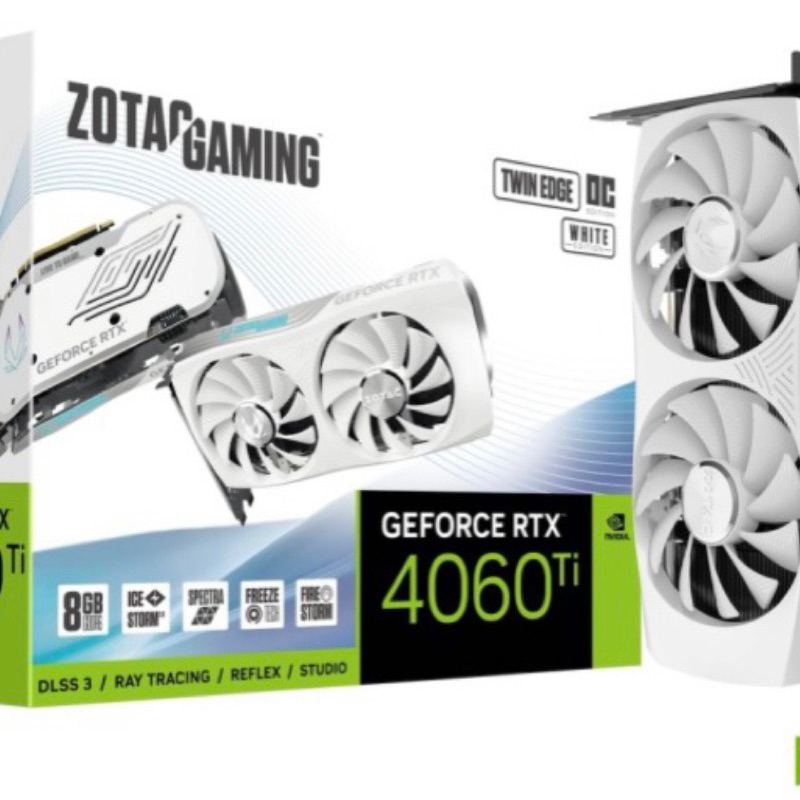 Zotac Geforce RTX 4060 TI/RTX 4060TI Twin Edge OC White 8GB GDDR6 128 BIT