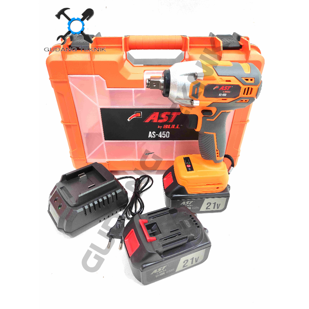 (AST) Impact Wrench CORDLESS AST AS-450 21V / Mesin Pembuka Buka Pengencang Baut BATERAI BATERY 21 Volt SH 53 AS 450 AS450 AST