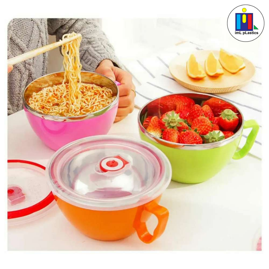 Airtight bowl korean with handle kedap udara stainless serbaguna