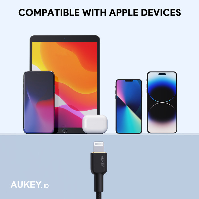 Kabel iPhone Aukey CB-KCL1 Circlet USB-C to Lightning MFi 1m - 501748