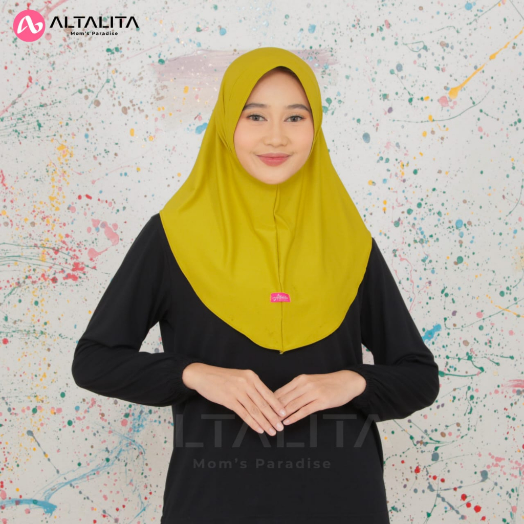 Altalita - Jilbab Instan Qiara Penguin Size S Hijab Bergo Sport Olahraga Volly Futsal Senam Kerudung Sekolah Instan Menutup Dada Jersey Premium pet Tebal Terbaru