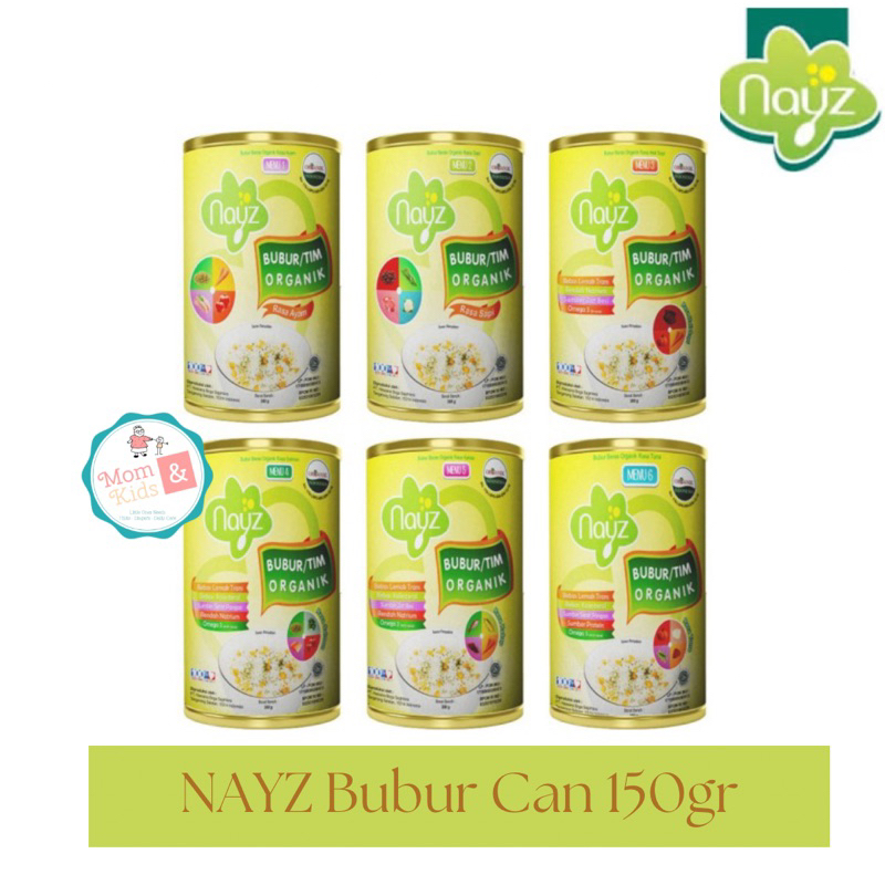 NAYZ Bubur Tim Bayi Organik Can 150gr | NAYZ Bubur MPASI Bayi 150 gr