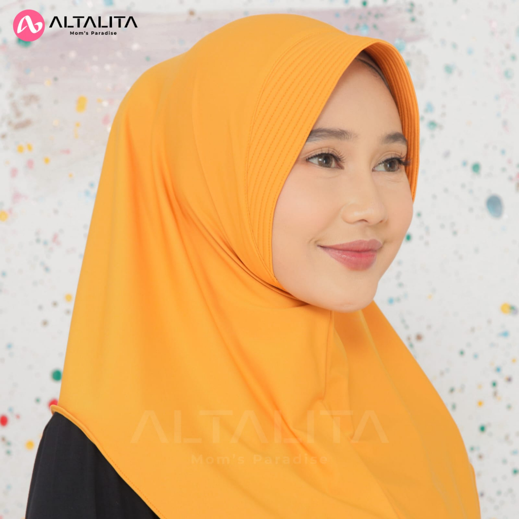 Altalita - Hijab Instan Qiara Penguin Size S Kerudung Bergo Sport Olahraga Volly Futsal Senam Jilbab Sekolah Instan Menutup Dada Jersey Premium pet Tebal Terbaru