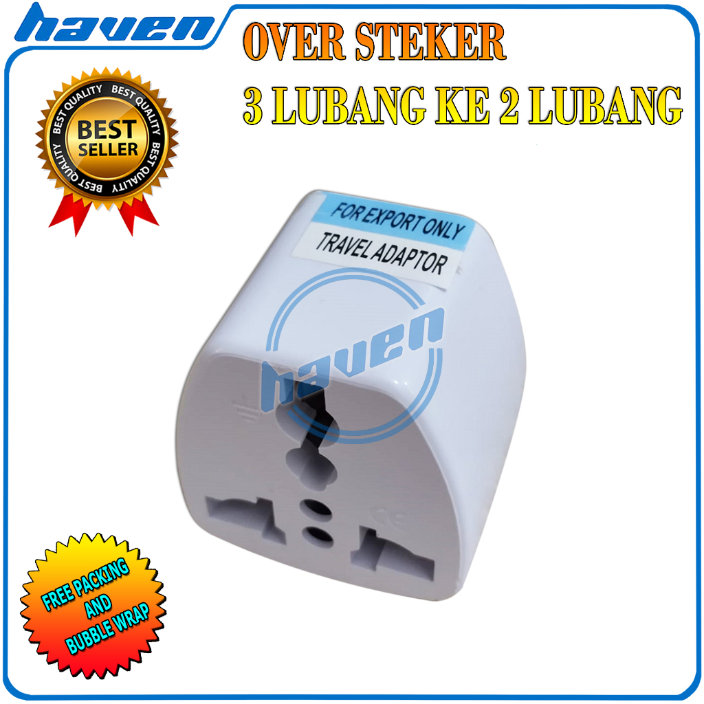 TRAVEL ADAPTOR COLOKAN BULAT /  OVERSTEKER / STEKER BULAT