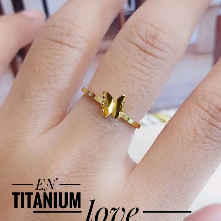 Cincin Titanium Kupu Simple Cantik 178