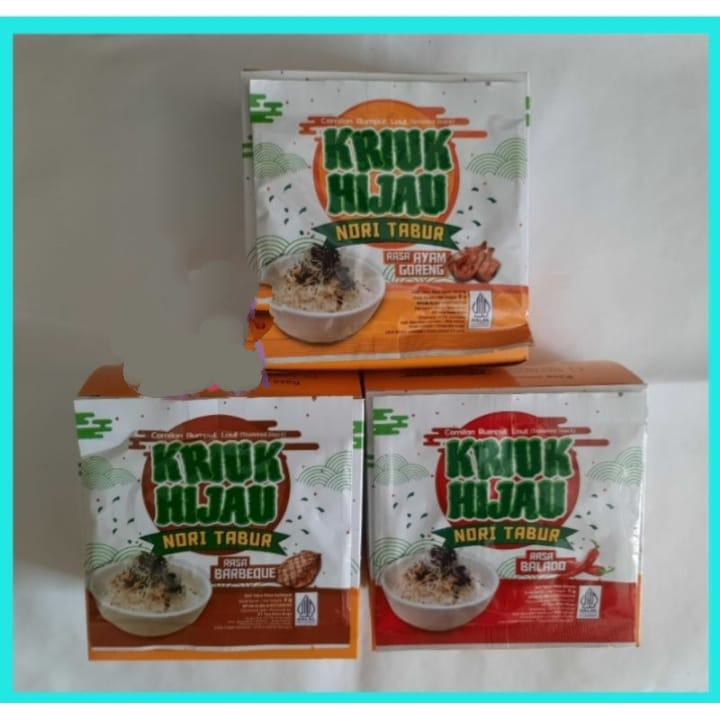 

RK KRIUK HIJAU CEMILAN RUMPUT LAUT SEAWEEDS KEKINIAN ISI 12 MURAH SNACK KEKINIAN