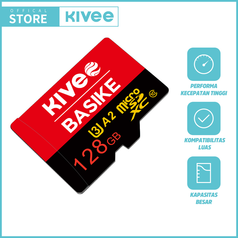 KIVEE Memory Card HP Kartu Memori SD 128GB 64GB 32GB 240MBps High-speed reading and writing