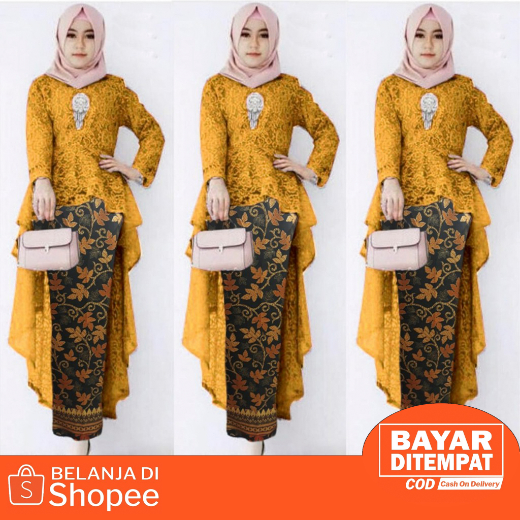 Setelan kebaya Wisuda Rok motif Batik Baju Tradisional