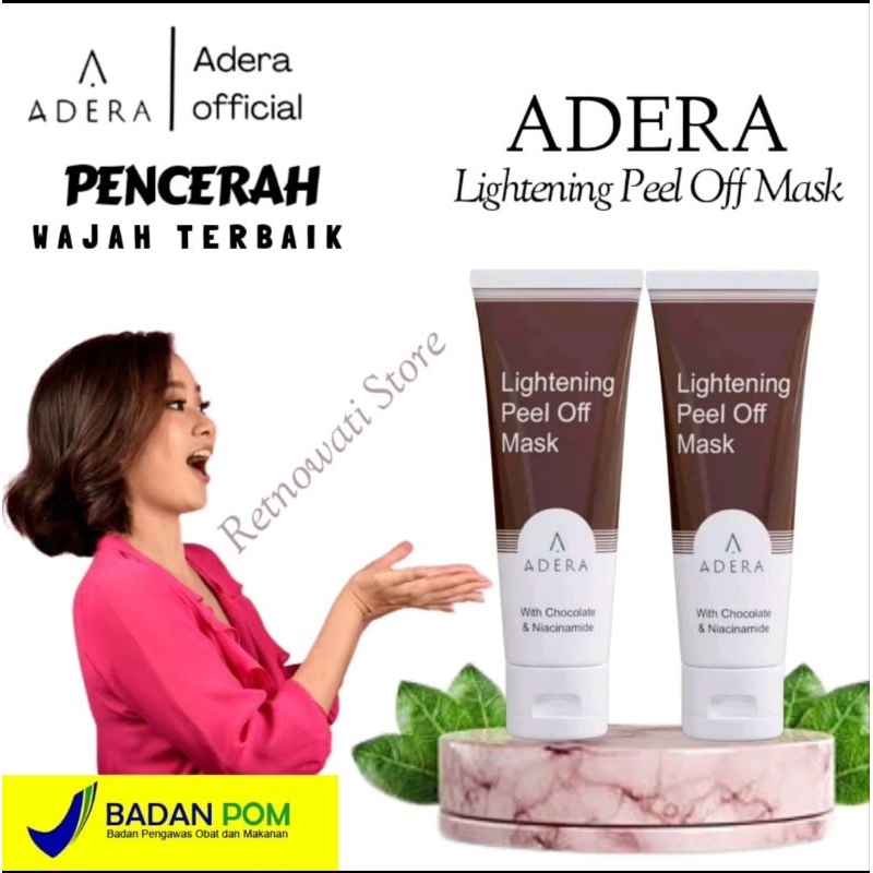 MASKER FLEK HITAM ADERA LIGHTENING PELL OFF MASK