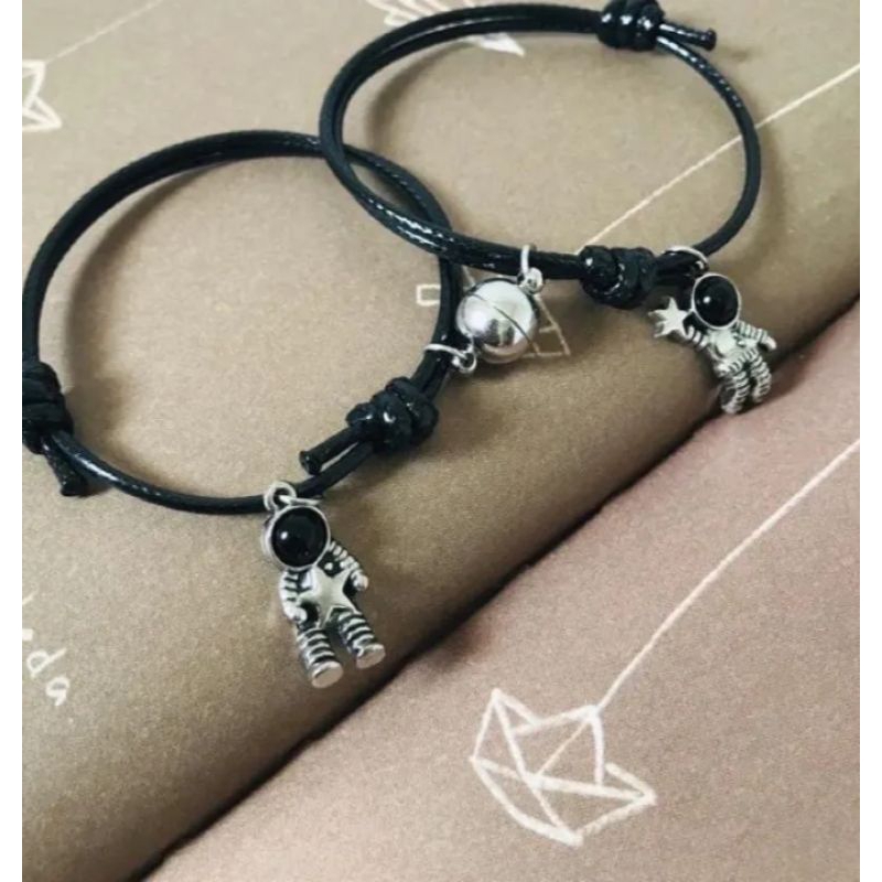 gelang tali couple isi 2 polos hitam murah sepasang