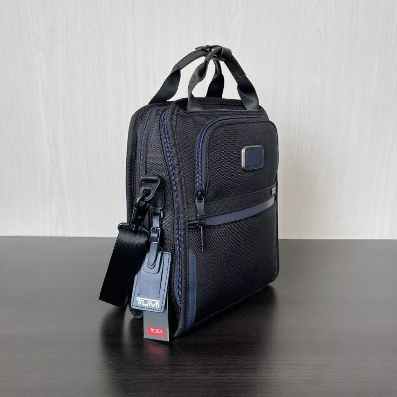 Tas Tumi Alpha Bravo 3 Medium Tote Travel Multifungsi Black Navy M2Colloection_id2