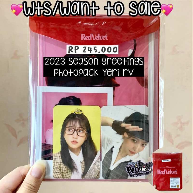 Pc Photocard Yeri Red Velvet Set 2023 SG Season Greetings Photopack Ready Stock Official