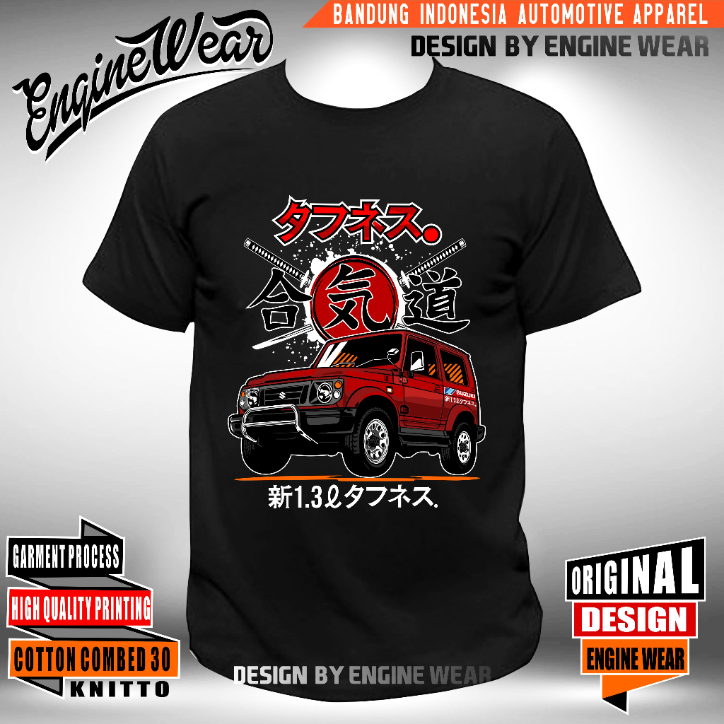 Kaos Jimny SJ410 kaos baju tshirt mobil Jeep Offroad suzuki jimny katana Otomotif mrh