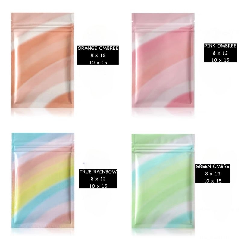 ZIPLOCK BAG INS RAINBOW TRANSPARAN KEMASAN ZIPPER MINI AKSESORIES PERHIASAN MASKER/ SACHET BUBUK,BUMBU INSTANT