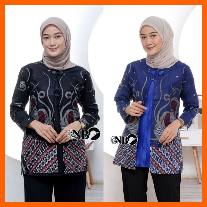 ATASAN BATIK WANITA MODERN BAJU BATIK KANTOR WANITA SERAGAMAN BATIK BLUS TRANDY