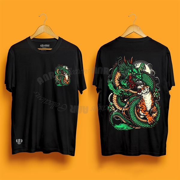 Kaos Distro Premium Pria Unisex Dragon Theme