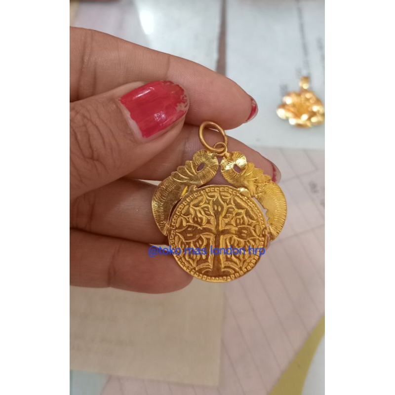 Liontin Koin Emas 24K Kadar 99,99%