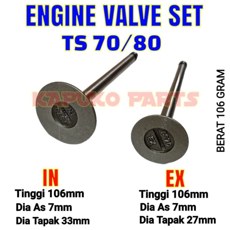 TS 70 TS 80 KLEP UNTUK MESIN DIESEL YANMAR