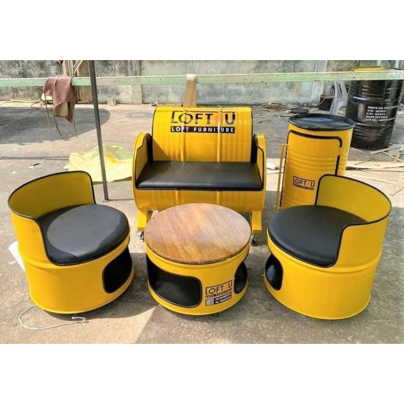 meja costum / meja dari drum / meja minimalis