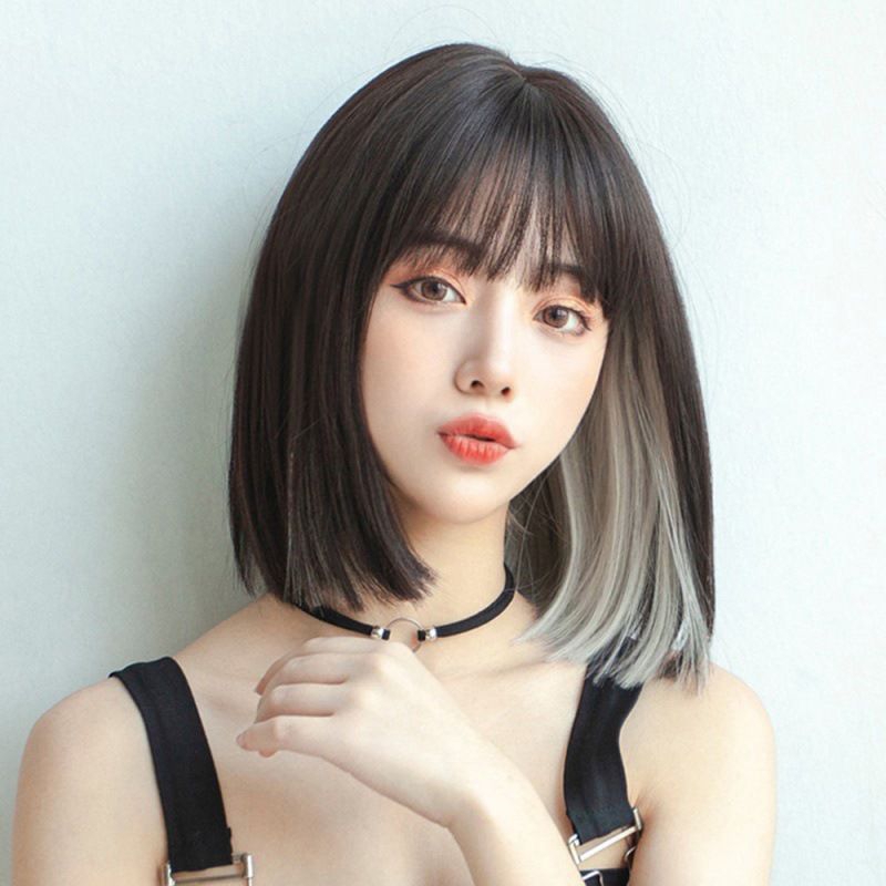 Kalung Choker Hitam Ring Tengah Gaya Korea