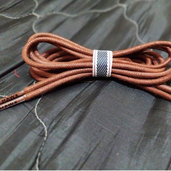 tali sepatu waxed / tali sepatu hawx / tali sepatu boots lapis lilin / tali lapis lilin bulat