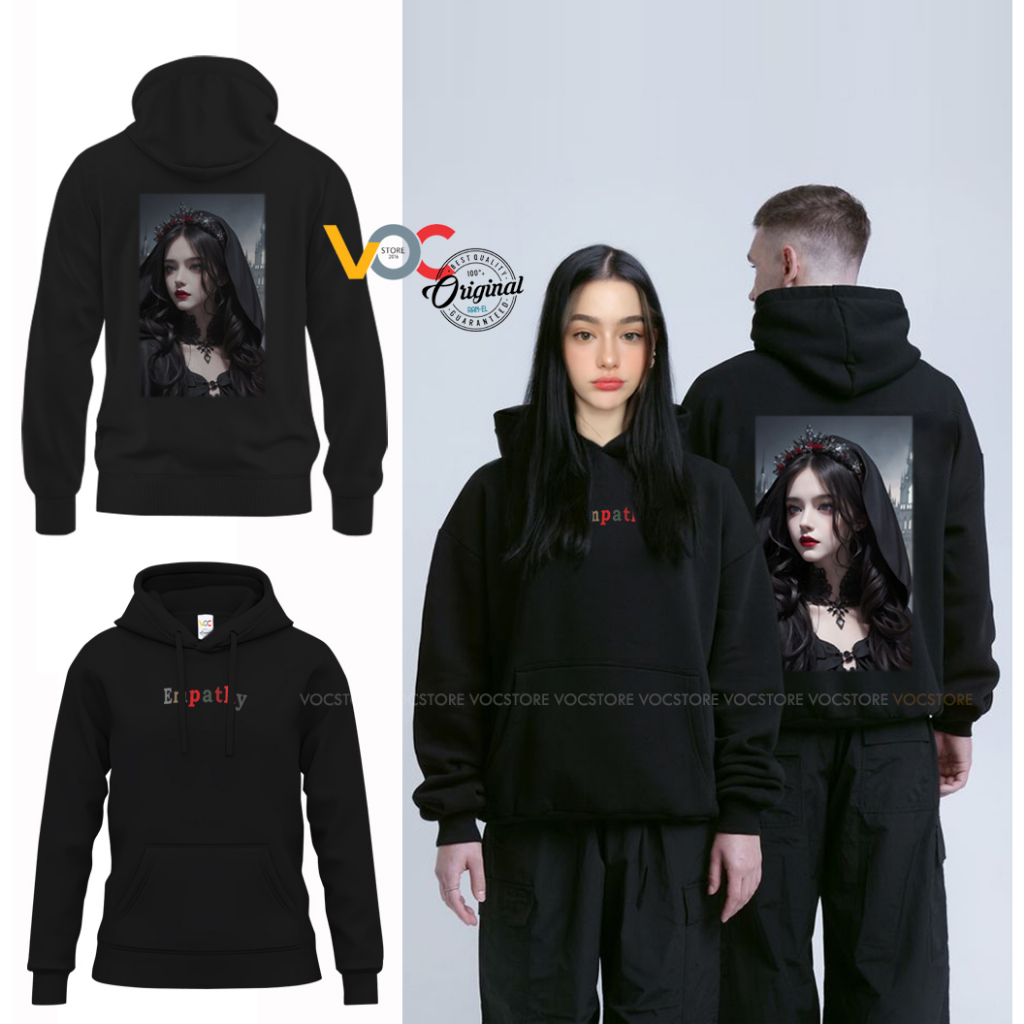 Sweater Queen Empathy - Sweatshirt Pria dan Wanita Model Terbaru - Ukuran M - L - XL - XXL - Bahan Fleece